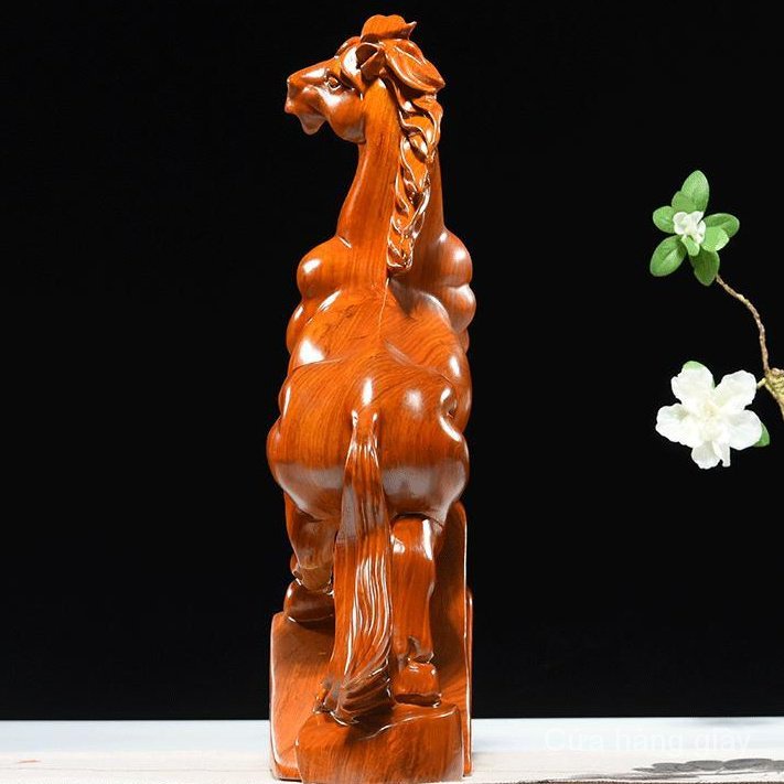 Hoa Lê Vàng Mười Hai Con Ngựa Chạm Khắc Ngựa Bằng Gỗ Trơn Trang Trí Nhà Cửa Văn Phòng Ma Gụ