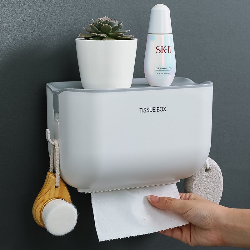 Hộp Đựng Cuộn Giấy Vệ Sinh Gắn Tường Không Thấm Nước Tiện Lợi
