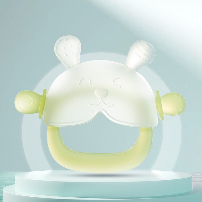 Que Mài Đồ Chơi Cho Bé 0-3 Tuổi Bằng silicone Chống Kẹt Tay Kèm Nấm