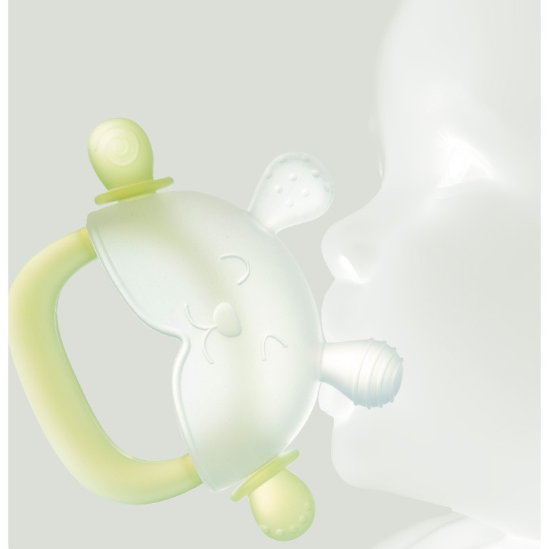 Que Mài Đồ Chơi Cho Bé 0-3 Tuổi Bằng silicone Chống Kẹt Tay Kèm Nấm