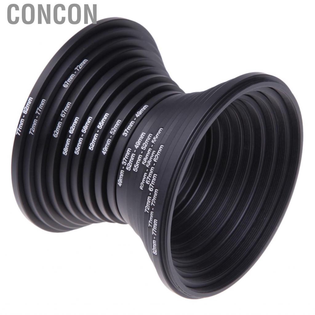 Concon 18 Piece Filter Ring Adapter Set All Metal Camera Lens Kit