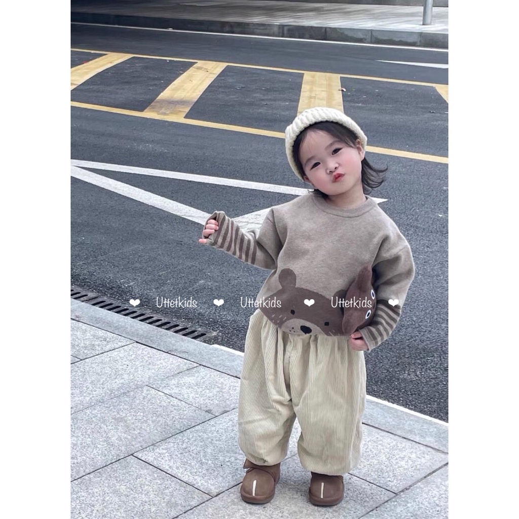 ÁO LEN HOẠ TIẾT PHONG CÁCH HÀN QUỐC CHO BÉ GÁI VÀ BÉ TRAI RẤT CUTE T58