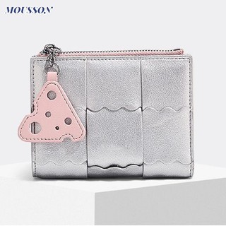 MOUSSON  Ví nữ đựng thẻ dung lượng lớn nhiều màu thời trang đa năng