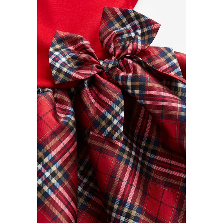 Đầm thun nơ eo họa tiết H&M xuất xịn