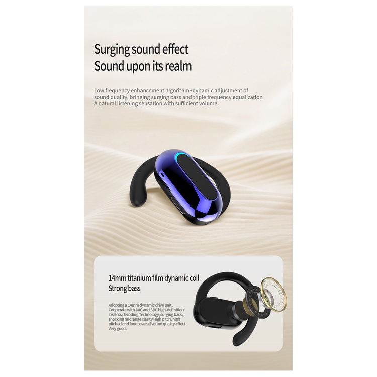 Ows Tai Nghe Thể Thao bluetooth Không Dây Có Thể Điều Chỉnh Âm Thanh bass