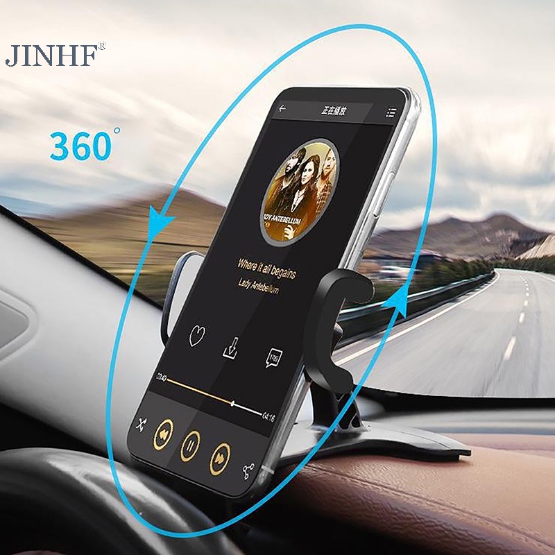 Jinhf Giá Đỡ Điện Thoại Định Vị gps Đa Năng Dễ Dàng Kẹp Bảng Điều Khiển Thông Dụng Cho Xe Hơi