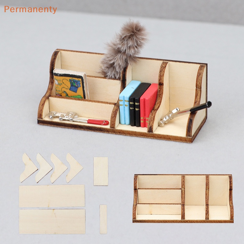 Kệ Sách Mini Để Bàn Trang Trí Nhà Búp Bê Tỉ Lệ 1: 12