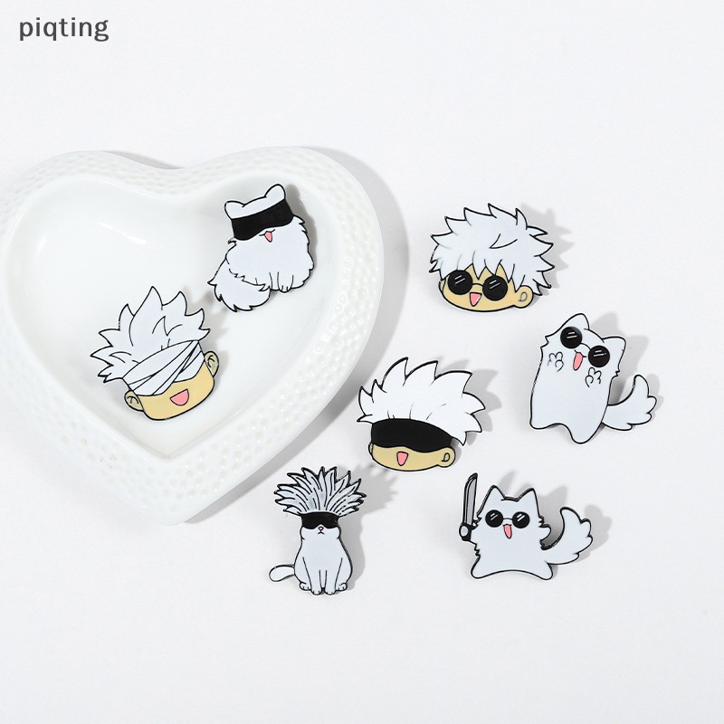 Huy Hiệu Cài Áo Ba Lô Hình anime gojo satoru Cat Menmel pin kawaii Đáng Yêu