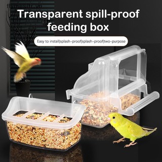 Hộp đựng thức ăn / nước uống bằng nhựa treo lồng chim