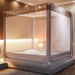 Cỡ 1m5x1m9 - Mùng màn không khoan tường,khung Inox, màn cưới.màn chụp tự bung người lớn  mẫu mới nhất 2023