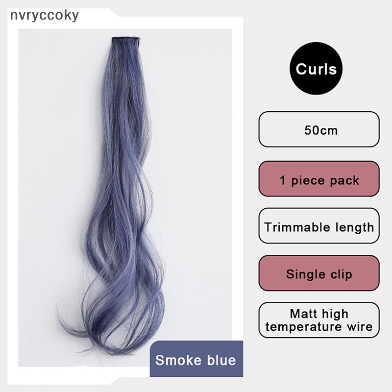 Bộ 1 / 2 Kẹp Tóc Giả Xoăn Dài Vô Hình Tiện Dụng