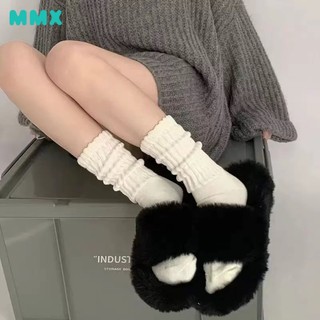 Vớ trắng cổ cao、Vớ Trắng Cổ Cao Thời Trang Thu Đông Hàn Quốc Cho Nữ、vớ dày cổ cao