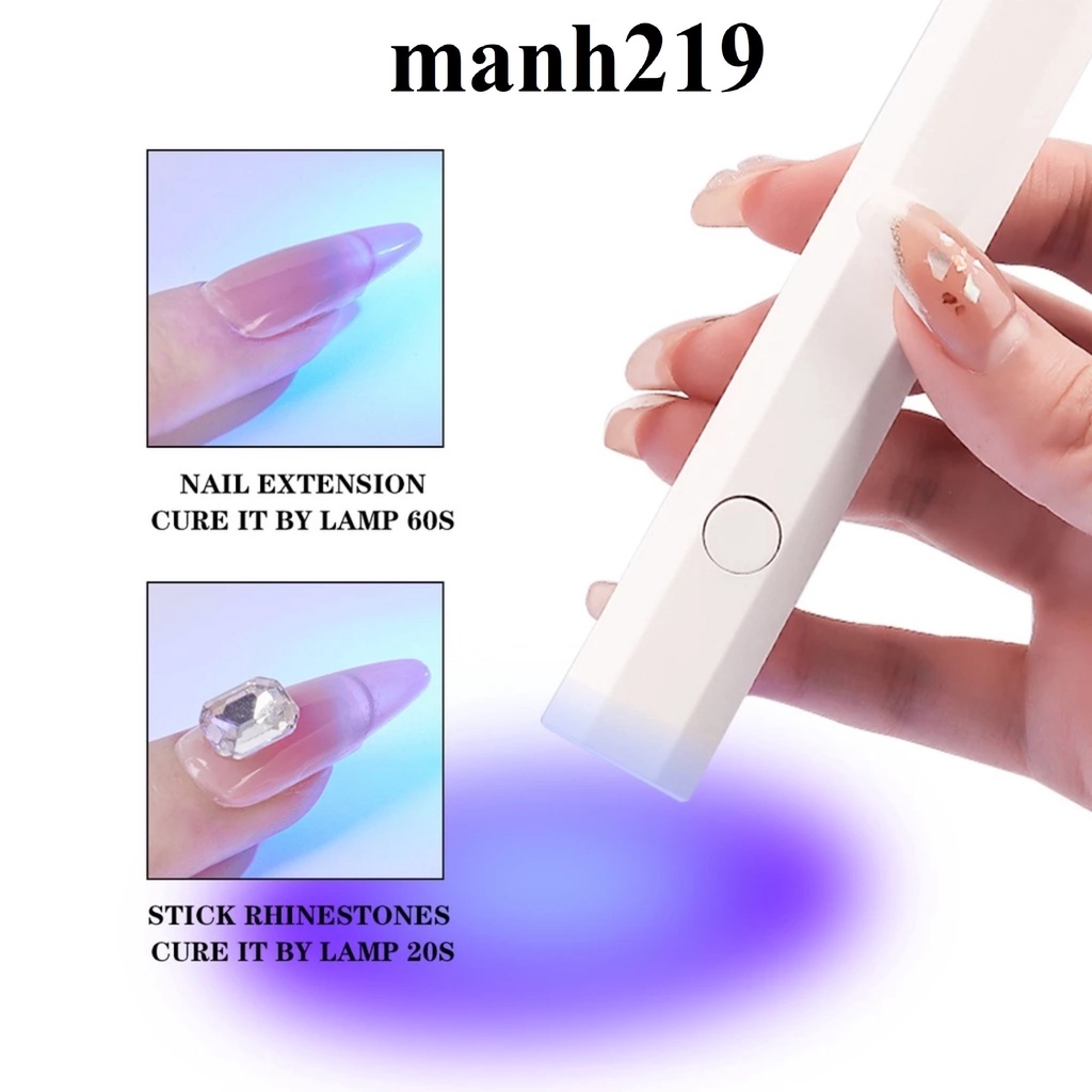 Máy Hơ Móng Mini Tích điện Nail Hơ ngón đính đá hoặc các nhân mang đi nhỏ gọn tiện lợi làm nail [ ĐƯA MÀU NGẪU NHIÊN ]