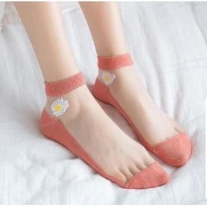 Set 10 Đôi Tất Hoa Cúc Ren Kính
