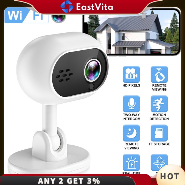 Máy Quay An Ninh Eastvia A4 Mini 1080P Kết Nối WiFi Hỗ Trợ Tầm Nhìn Ba