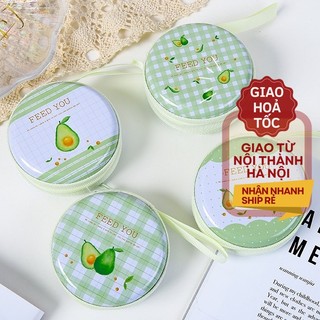 [Được chọn mẫu] Ví thiếc hộp thiếc đựng trang sức cáp sạc tai nghe tiền xu có khóa kéo