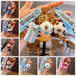 Móc Khóa Hình Cầu Thủ Messi 3D Độc Đáo