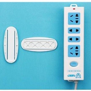 Set 3 Miếng dán tường bầu dục treo ổ cắm điện, treo điện thoại, remote -Giá đỡ treo tường cố định ổ cắm điện đa năng