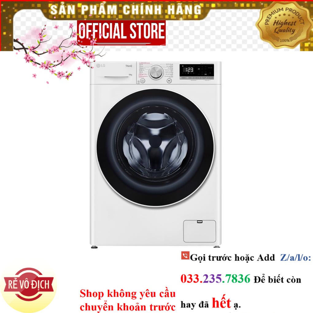 {Mới} Máy giặt LG AI DD Inverter 10 kg FV1410S4W1 |