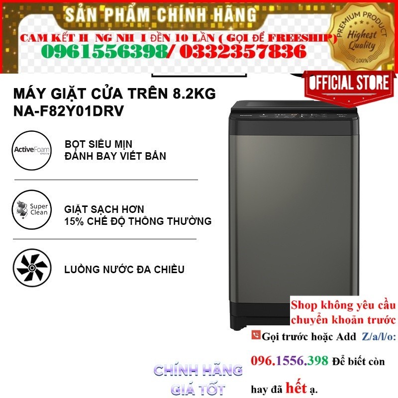 Máy giặt Panasonic cửa trên 8,2 kg NA-F82Y01DRV @Sale