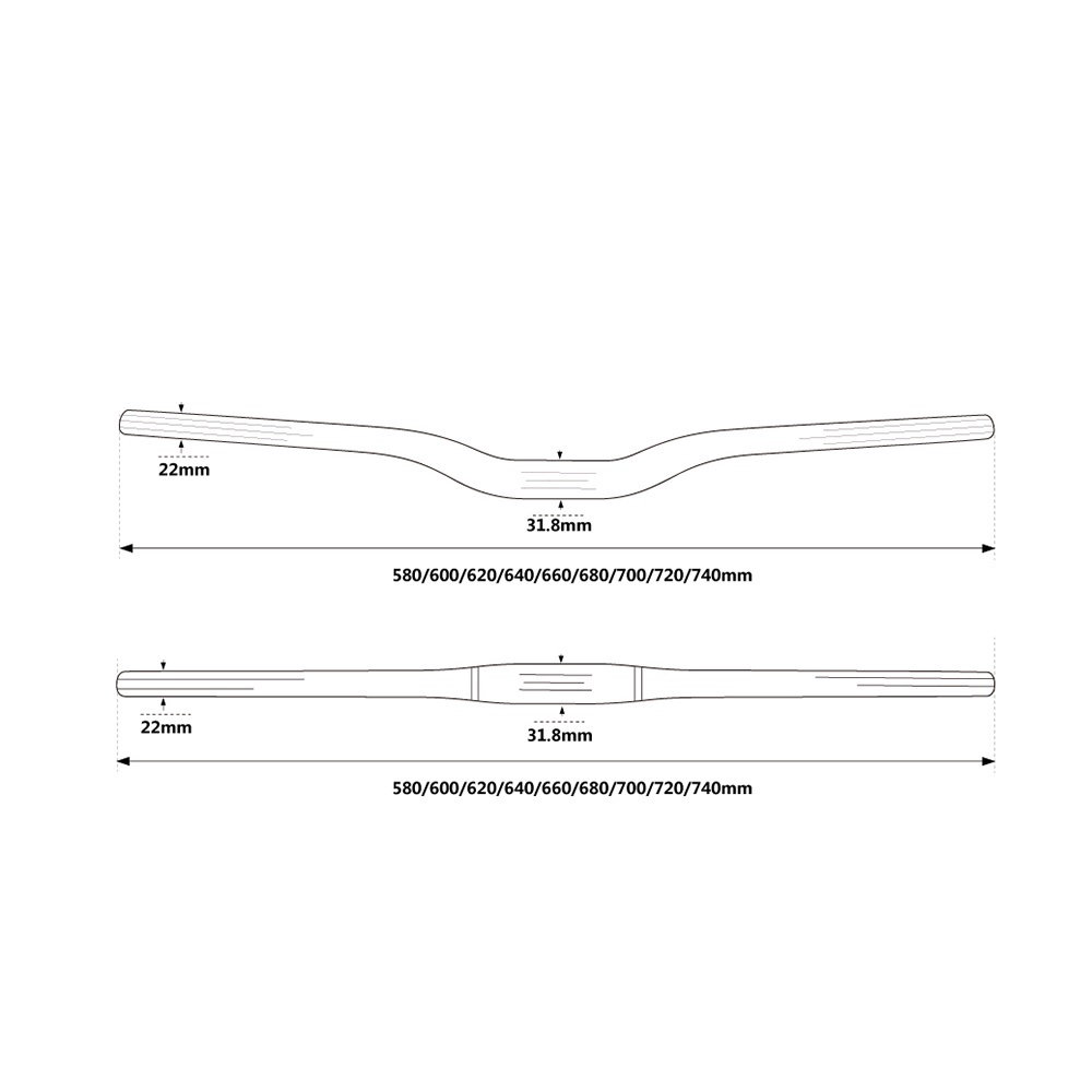 Tay Lái Xe Đạp Leo Núi 3k 31.8 Kích Thước 580mm - 740mm Chất Liệu Sợi carbon