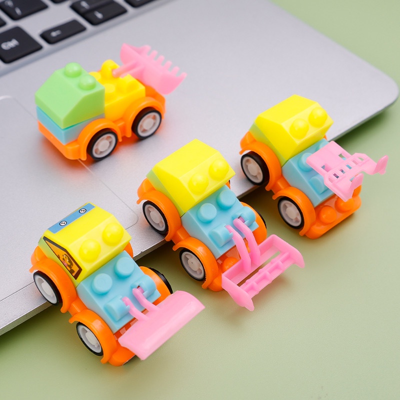 Bộ Đồ Chơi Lắp Ráp Xe Buýt Hoạt Hình mini Dễ Thương Sáng Tạo Cho Bé