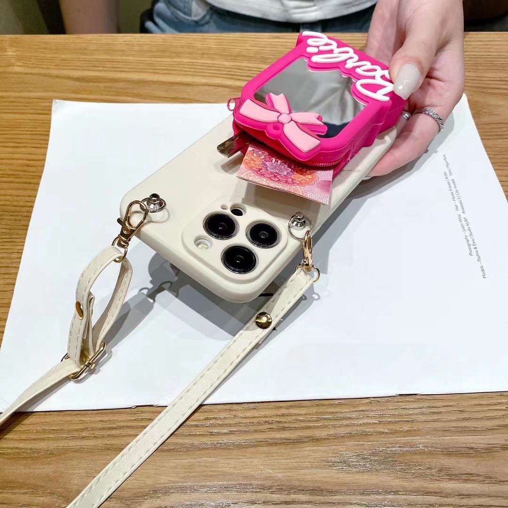 Bao Da Điện Thoại Có Khóa Kéo Hình Búp Bê barbie 3d Cho samsung note 10 plus 20 ultra s10 lite s10e m33 a53 a73 a23 a33 Ốp