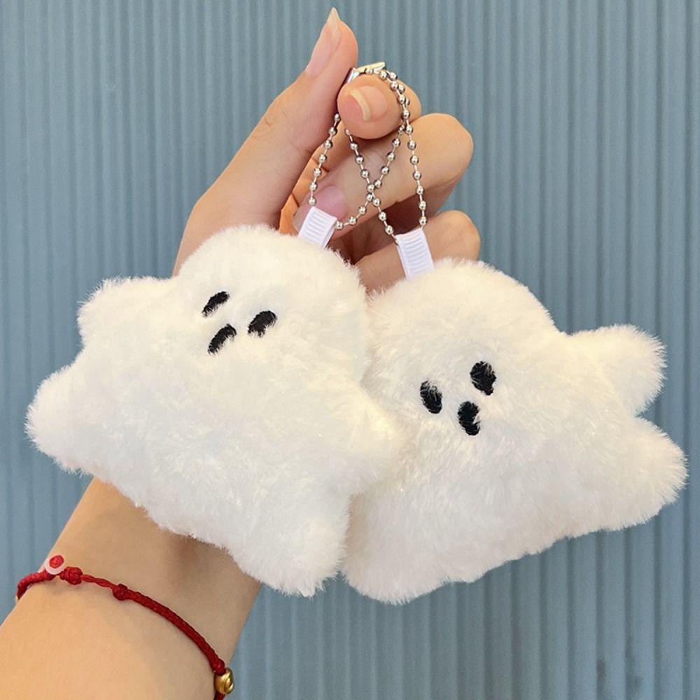 Dyruidoj Thú Nhồi Bông Mềm Mại Treo Móc Khóa Hình Ma Quỷ Màu Trắng Sáng Tạo Làm Quà halloween Cho Bé