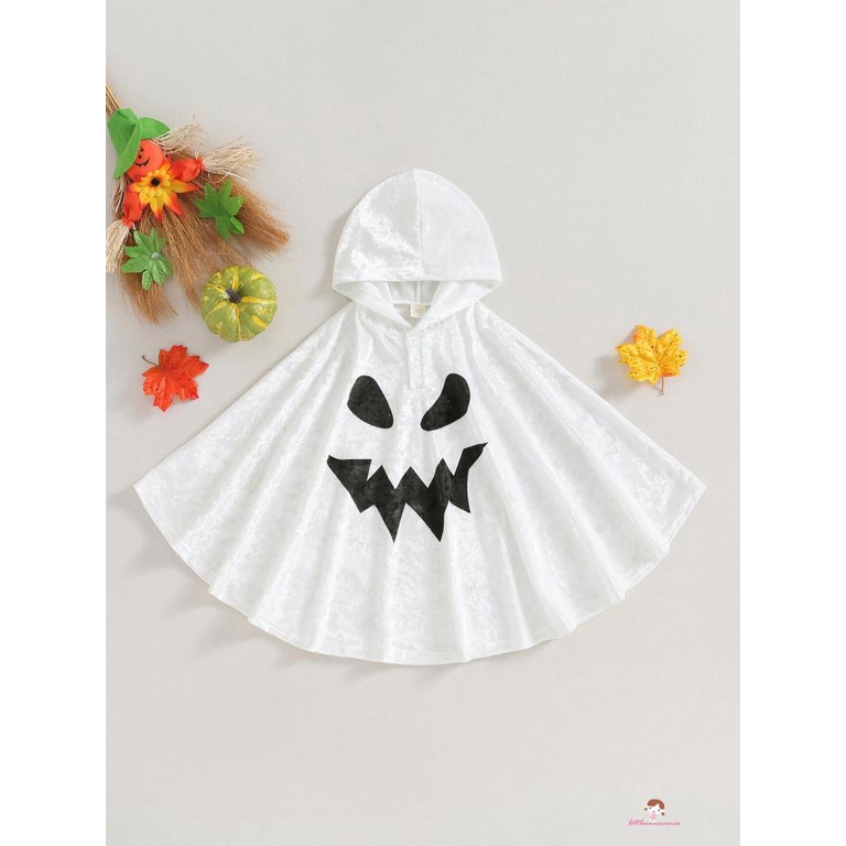 Áo Choàng Hóa Trang Ma Dễ Thương Cho Bé 2-7 Tuổi Dịp halloween