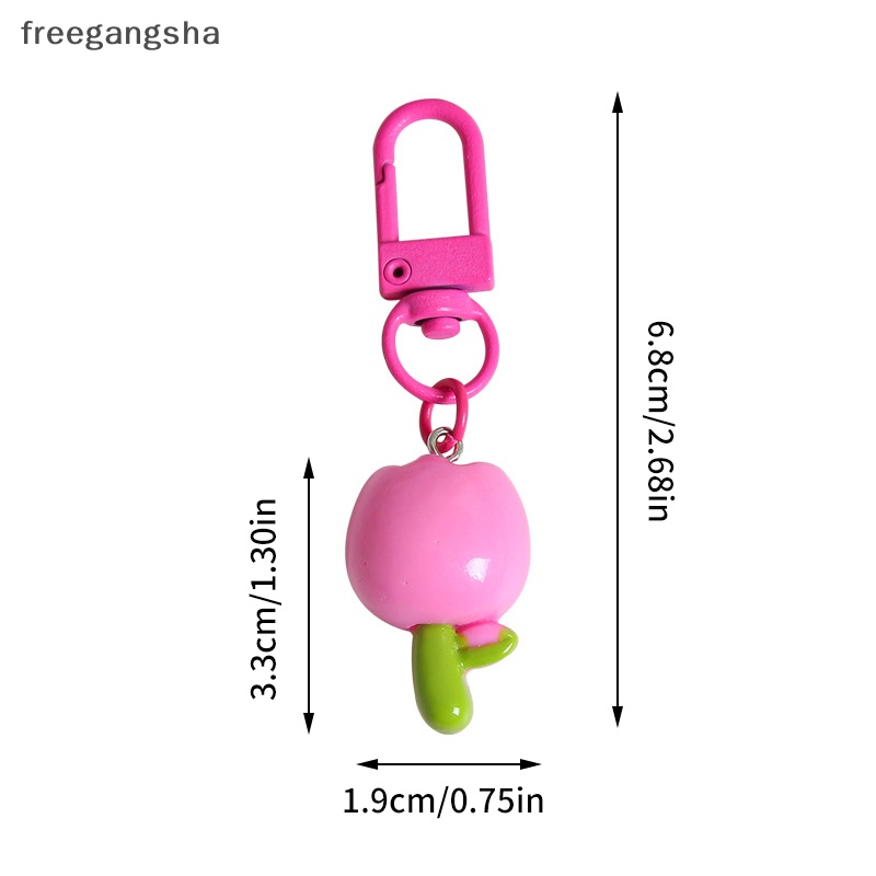 Phụ Kiện Trang Trí Túi Đựng Chìa Khóa Xe Hơi Hình Hoa tulip Màu Kẹo Thời Trang Phong Cách Hàn Quốc fdh