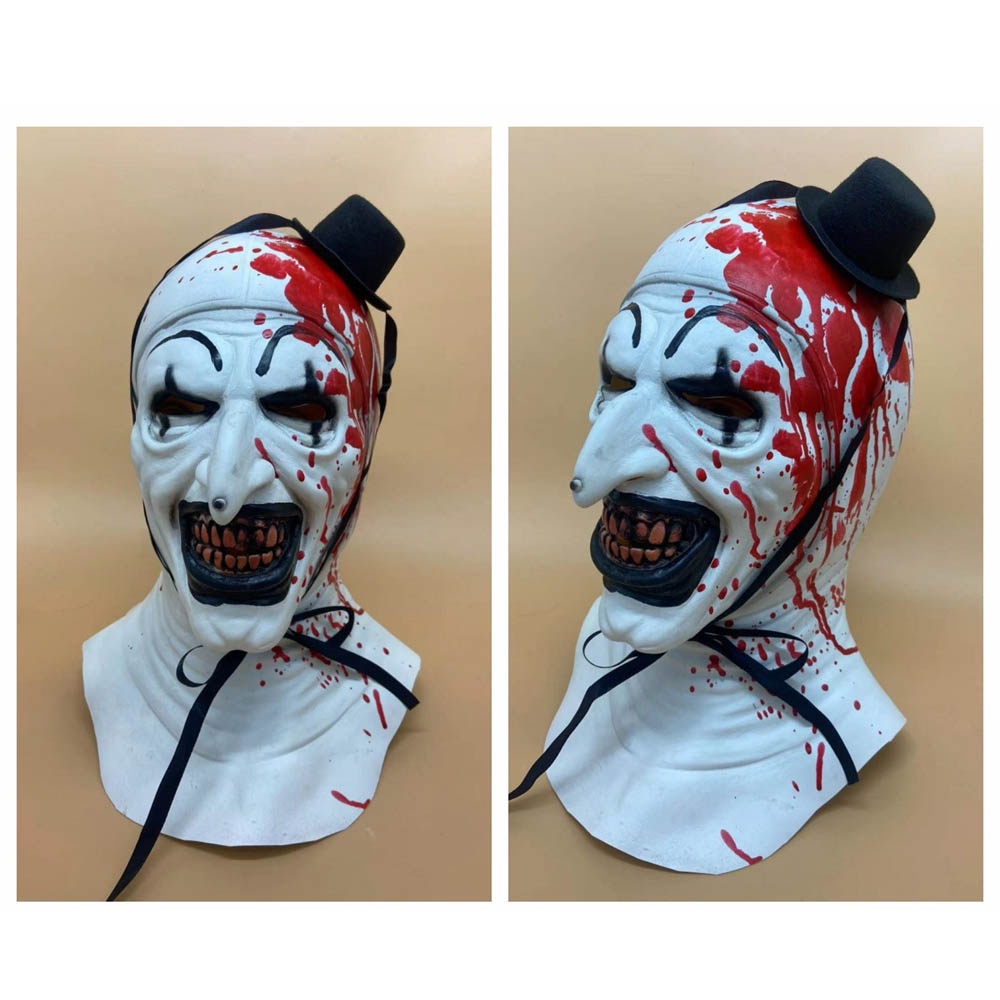 Lomhome❤ Nghệ Thuật Kinh Hoàng Mặt Nạ Hóa Trang Chú Hề Phim Nghệ Thuật Kinh Hoàng Mặt Nạ Hóa Trang Chú Hề Halloween Đạo Cụ Mặt Nạ Lễ Hội Dành Cho Nam Giới ❤Lomhome