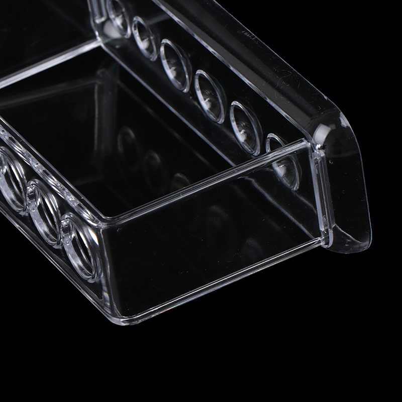 Giá Đỡ Ống Nghiệm 6 Lỗ Bằng Nhựa Trong Suốt Kích Thước 16.7x8x3 cm Tiện Dụng Cho Phòng Thí Nghiệm / Trường Học