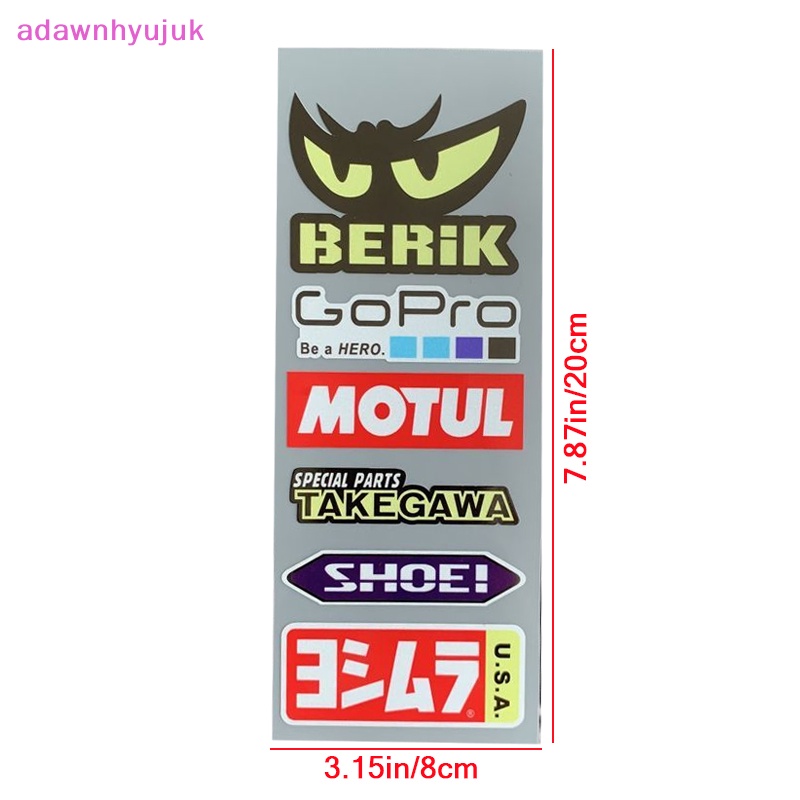 Đề Can Dán Trang Trí Mũ Bảo Hiểm / Dù Che Nắng In Chữ adawnhyujuk Màu laser Độc Đáo Thời Trang vn