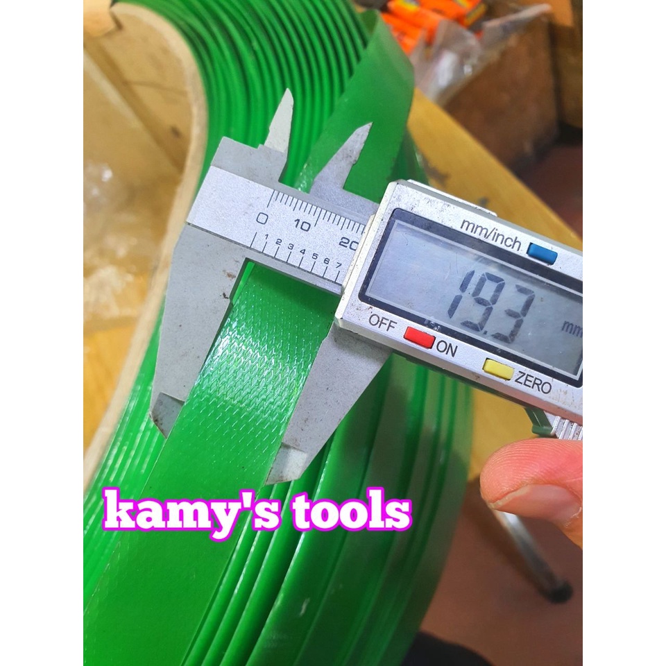 Dây đai nhựa PET bản 16mm 19mm độ dày 0.8mm chuyên sử dụng đóng đai kiện hàng hóa nặng kamytools