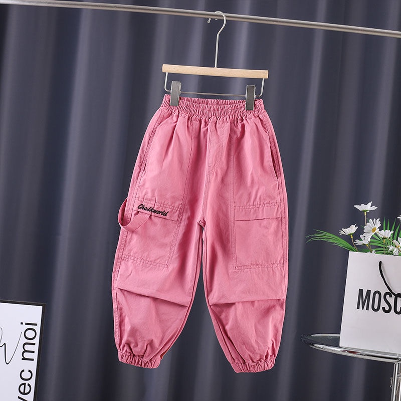 Quần jogger Dáng Suông Nhiều Túi Thoải Mái Cho Bé Gái