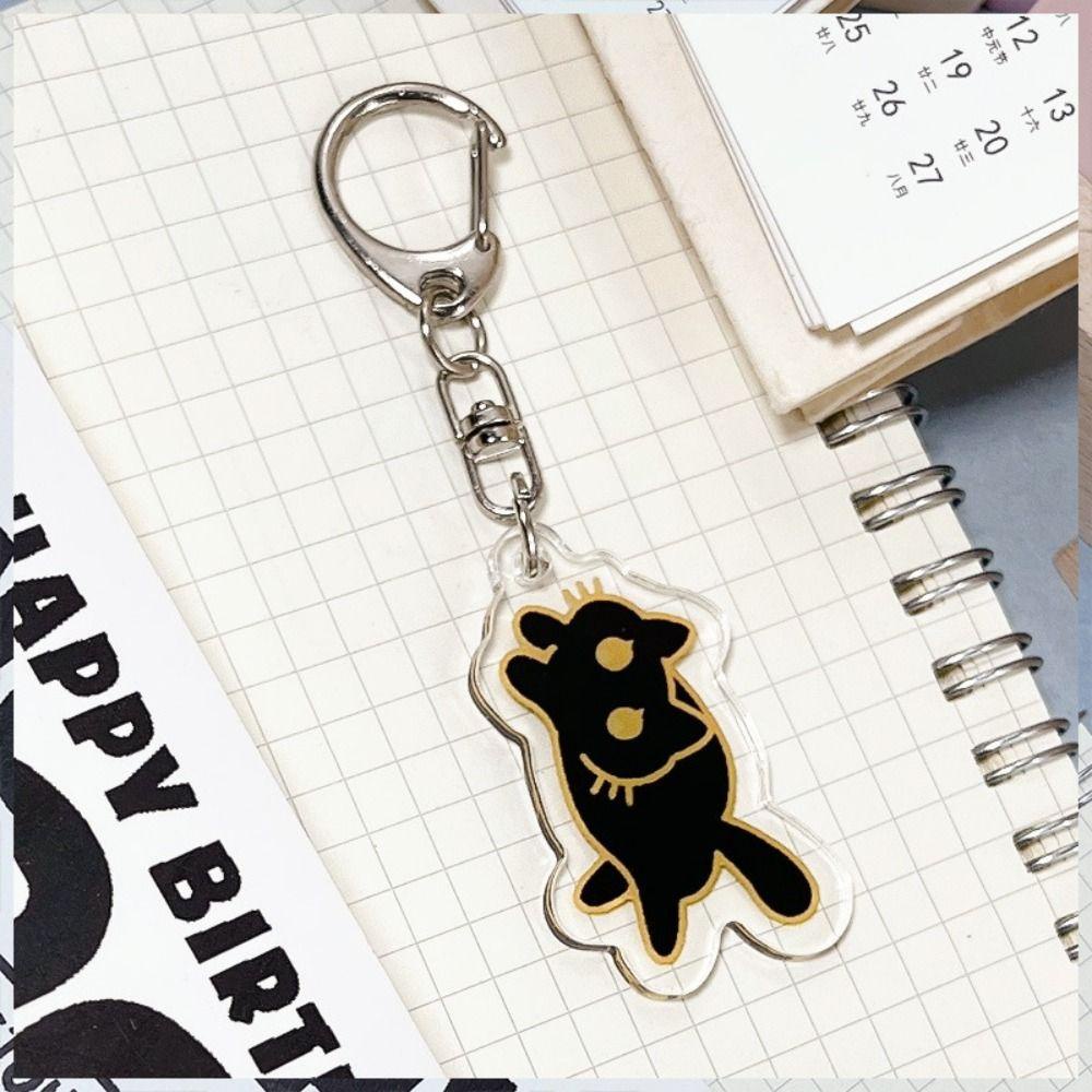 Móc Khóa acrylic Hình Mèo Đen Dễ Thương