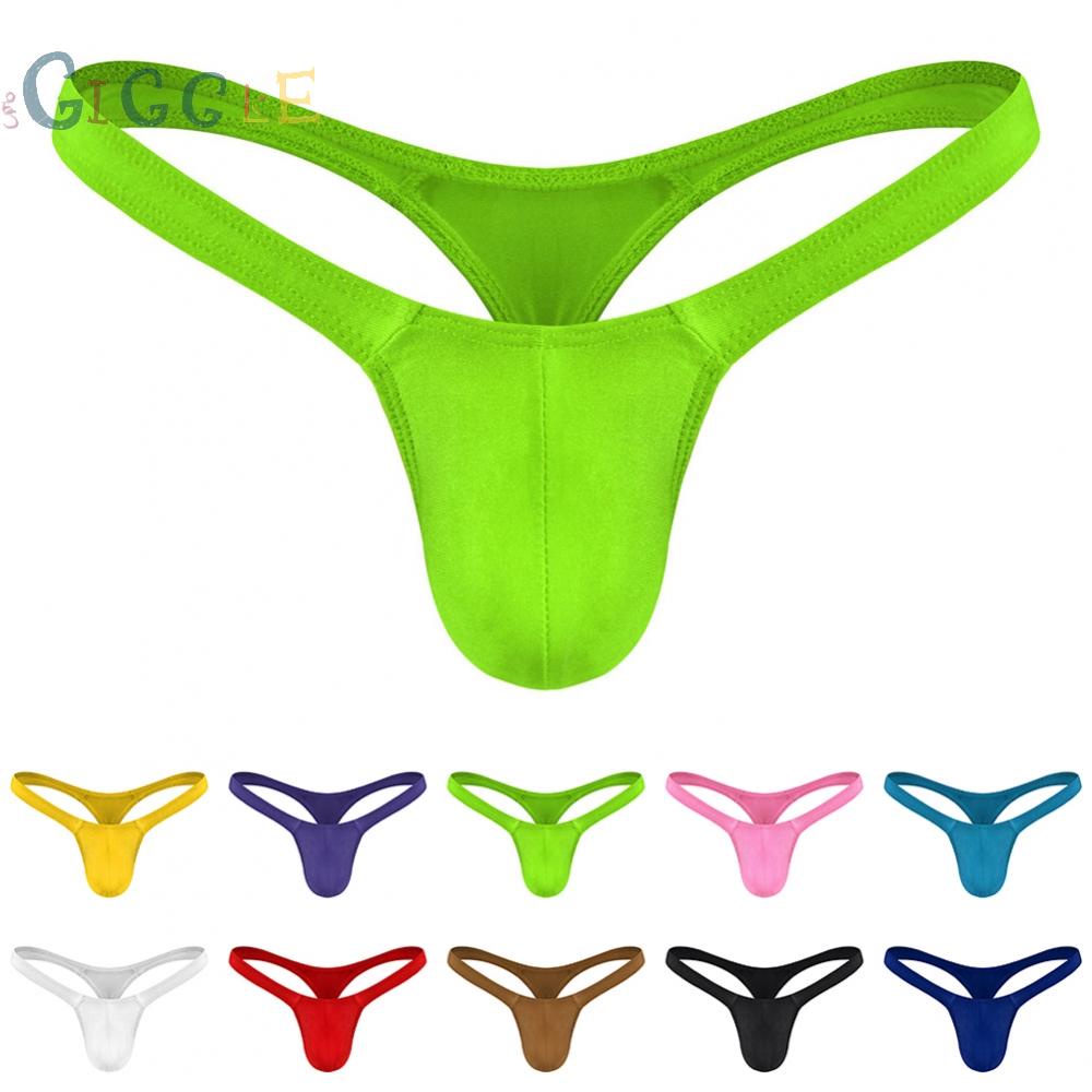 Mens Underwear G String Lightweight Low-rise Polyester Sexy Bikini Slimming