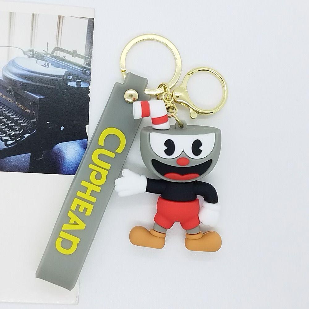 Mmluck cuphead Móc Khóa Đồ Chơi Bằng pvc Mặt Dây Chuyền Thần Cupid Vui Nhộn Thời Trang hobby