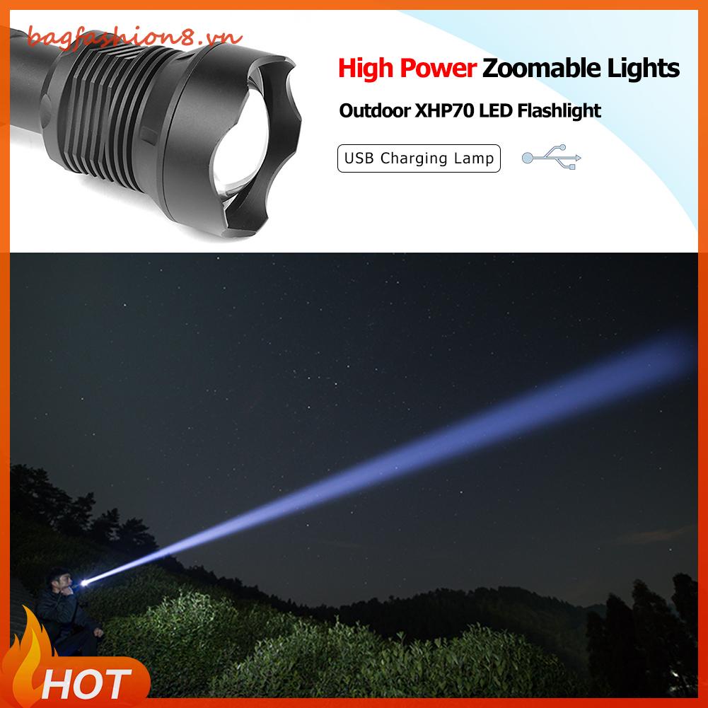 Vận chuyển nhanh  Đèn Pin LED XHP70 3 Chế Độ 2000LM Đèn Pin IPX4 Chống Nước Siêu Sáng AU