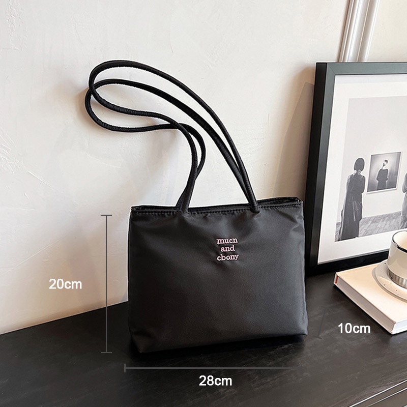 Shi chen Túi đeo dưới cánh tay Bằng nylon Co Giãn Cao Thêu Họa Tiết Phong Cách Hàn Quốc Thời Trang Cao Cấp