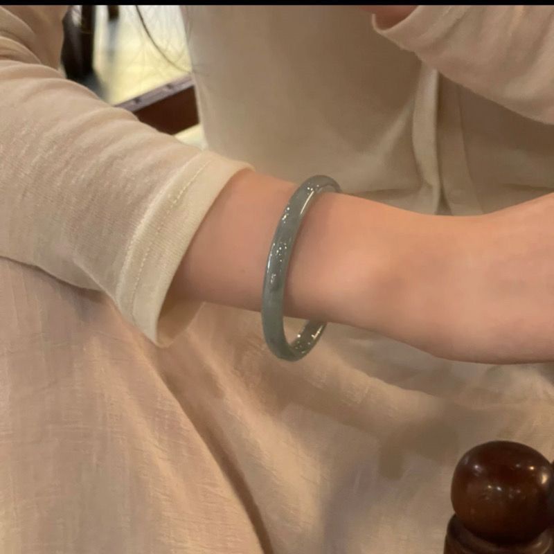 Mới Vòng Tay Phong Cách Trung Hoa Cổ Điển Cao Cấp Không Kim Loại Màu Xanh Lá Cây / Trà Xanh Phong Cách Trung Hoa Cho Bạn Gái