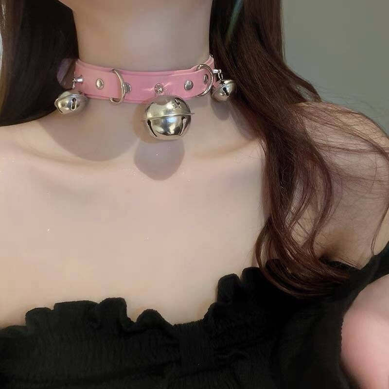 Pu Vòng Cổ choker Dây Da Đính Chuông Phong Cách gothic Quyến Rũ Cho Nữ