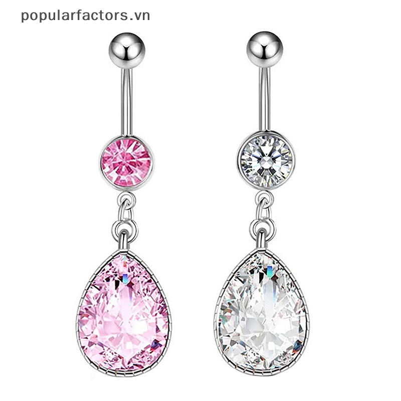 Khuyên Rốn Hình Trái Tim / Bướm Đính Đá zircon Bằng Thép Không Gỉ Cho Nữ