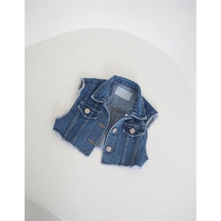 Áo gile jeans dáng ngắn