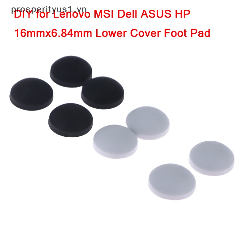 1 [prosperityus1] 4 Miếng Đệm Cao Su Lót Máy Tính Xách Tay / Kê Chân Cho lenovo msi dell asus hp 16mmx6.84mm