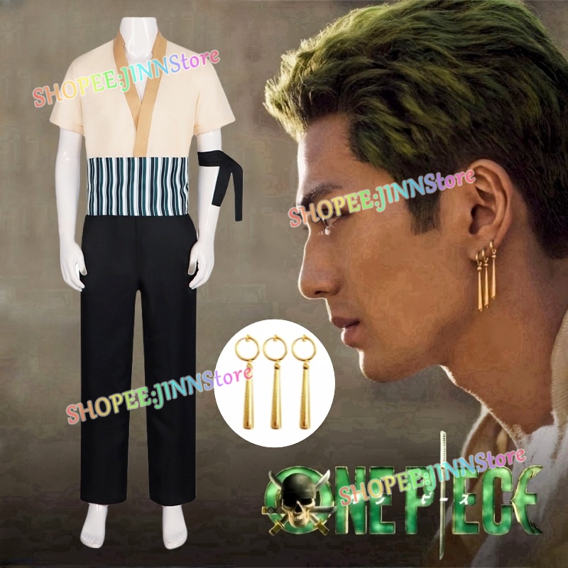 - Jn - Bộ Trang Phục Hóa Trang Nhân Vật Trực Tiếp Rosoa zoro Phiên Bản Trực Tiếp Một Mảnh / Một Mảnh / Thắt Lưng / Quần Áo Cho Nam xs-3xl