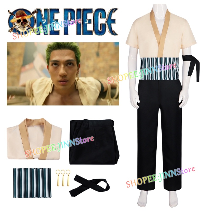 - Jn - Bộ Trang Phục Hóa Trang Nhân Vật Trực Tiếp Rosoa zoro Phiên Bản Trực Tiếp Một Mảnh / Một Mảnh / Thắt Lưng / Quần Áo Cho Nam xs-3xl