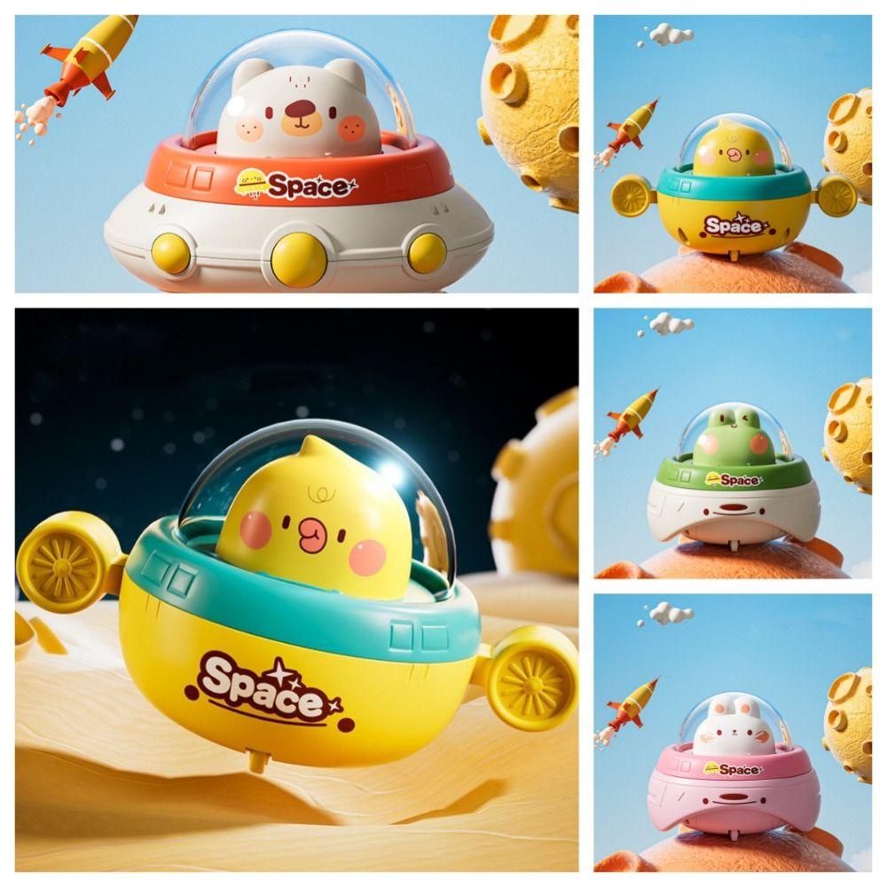 Đồ Chơi Tàu Không Gian Nhấn Bằng Nhựa Vui Nhộn Cho Bé