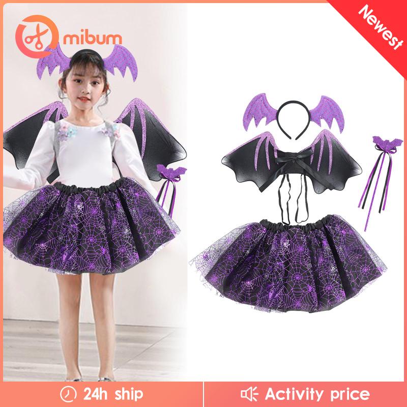 Bộ Băng Đô Và Chân Váy tutu Hóa Trang halloween