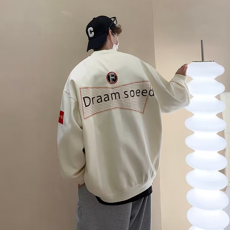 Áo khoác bóng chày nam thêu họa tiết phong cách retro mỹ thời trang mùa thu mới cho cặp Đôi thời trang trẻ trung phong cách hót triend